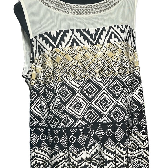 Roz&Ali, Size 18, Sleeveless , Black/White/Tan, Dress. K34 - Picture 4 of 7